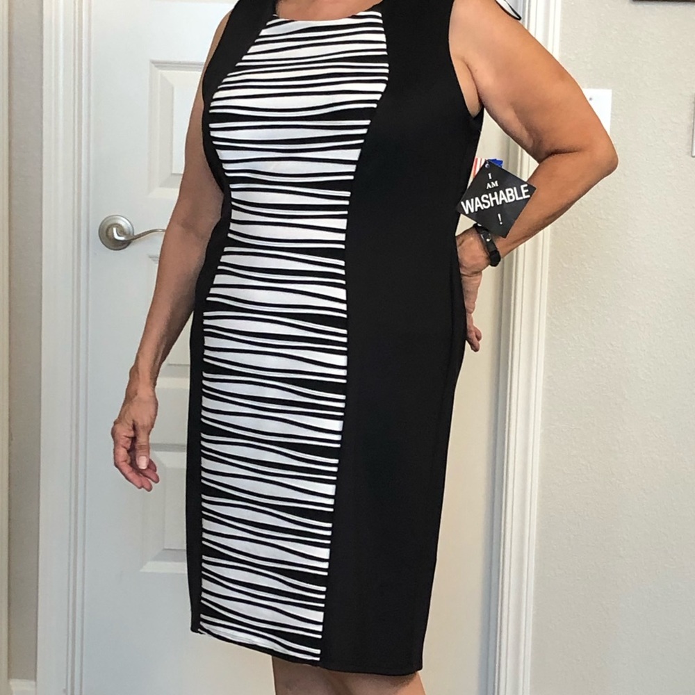 New, sleeveless black dress